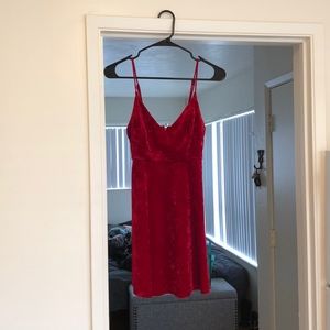 Red Velvet Cami Dress